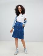 Lee A-line Denim Skirt - Blue