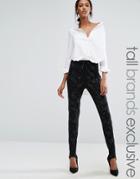 Starry Eyed Tall Stirrup Jogger With Allover Heavy Embellishment - Bla
