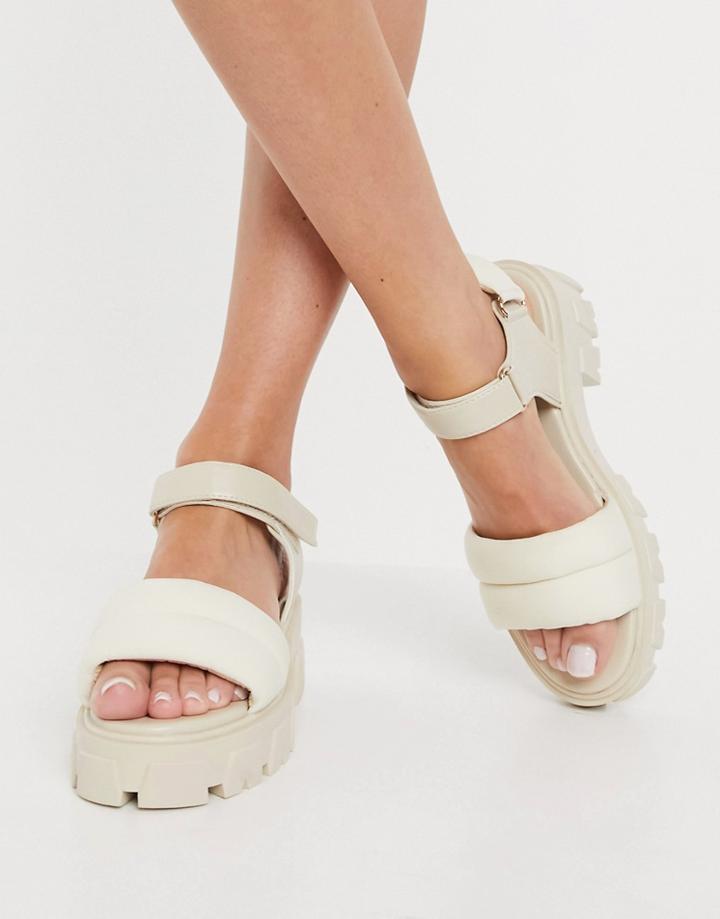 Raid Chunky Heeled Sandals In Stone Drench-neutral