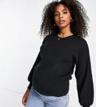 Cotton: On Maternity Pullover In Black