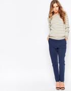 Ganni Slim Leg Classi Blue Pants - Blue