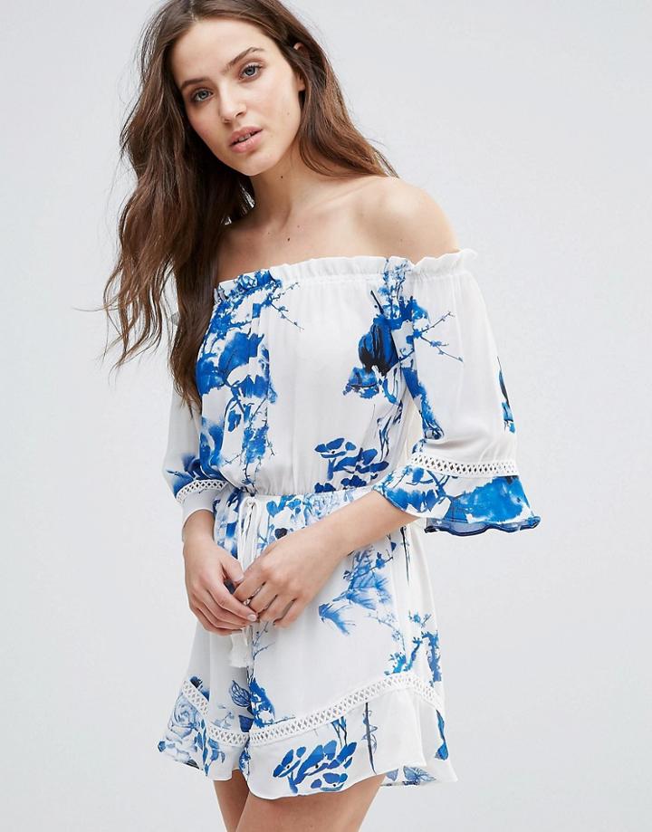 Vero Moda Floral Print Romper - Pink