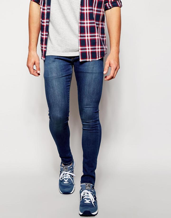 Brooklyn Supply Co Jeans Spray On Extreme Skinny Vintage Blue - Vintage Blue