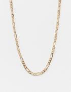 Wftw 3mm Figaro Chain Necklace In Gold