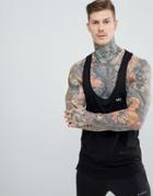 Boohooman Active Tank With Man Embroidery In Black - Black