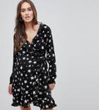 Asos Maternity Star Print Ruffle Wrap Mini Dress - Multi