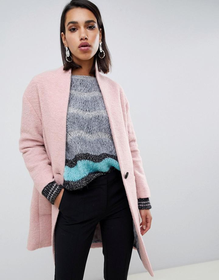 Sisley Oversized Ovoid Coat - Pink
