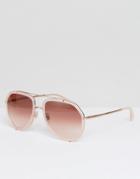 Dolce & Gabbana Aviator Sunglasses In Pink - Pink