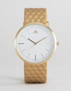 Asos Watch With Gold Embossed Strap - Gold