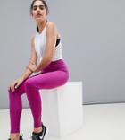 Asos 4505 Tall Legging With Lace Cuff Detail - Purple
