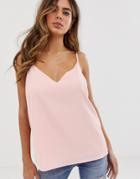 Asos Design Fuller Bust Eco Swing Cami With Double Layer-pink