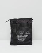 Armani Jeans Mesh Logo Flight Bag In Black - Black