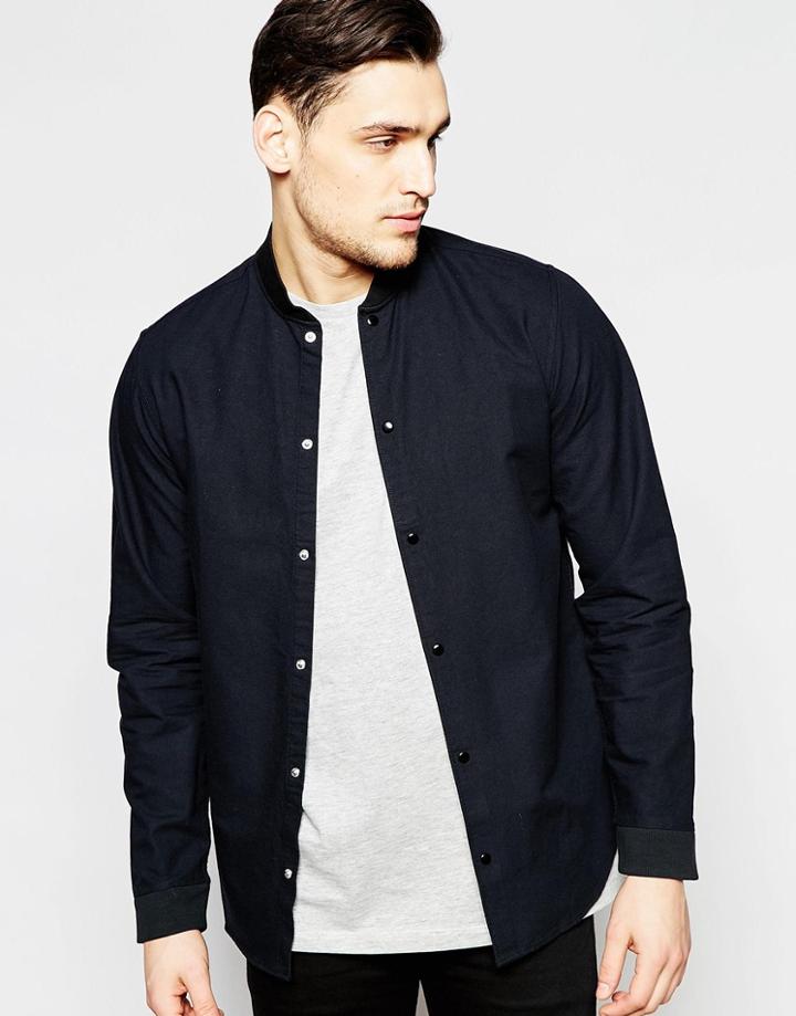Jack & Jones Bomber Shirt - Black