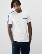 Ellesse Pianto T-shirt With Sleeve Stripe In White - White