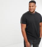 New Look Plus T-shirt With Taping In Black - Black