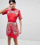 Asos Tall Premium Mini Embroidered Dress