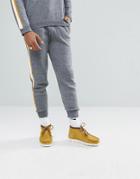 Asos Knitted Joggers With Side Stripe - Gray