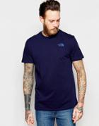 The North Face T-shirt With Chest Logo - Navy