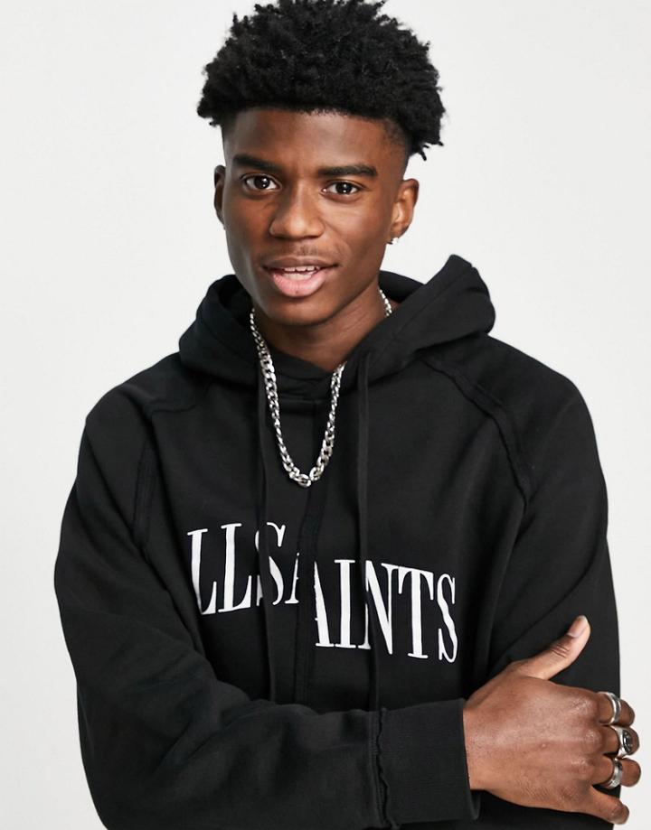 Allsaints Diverge Overhead Hoodie In Black