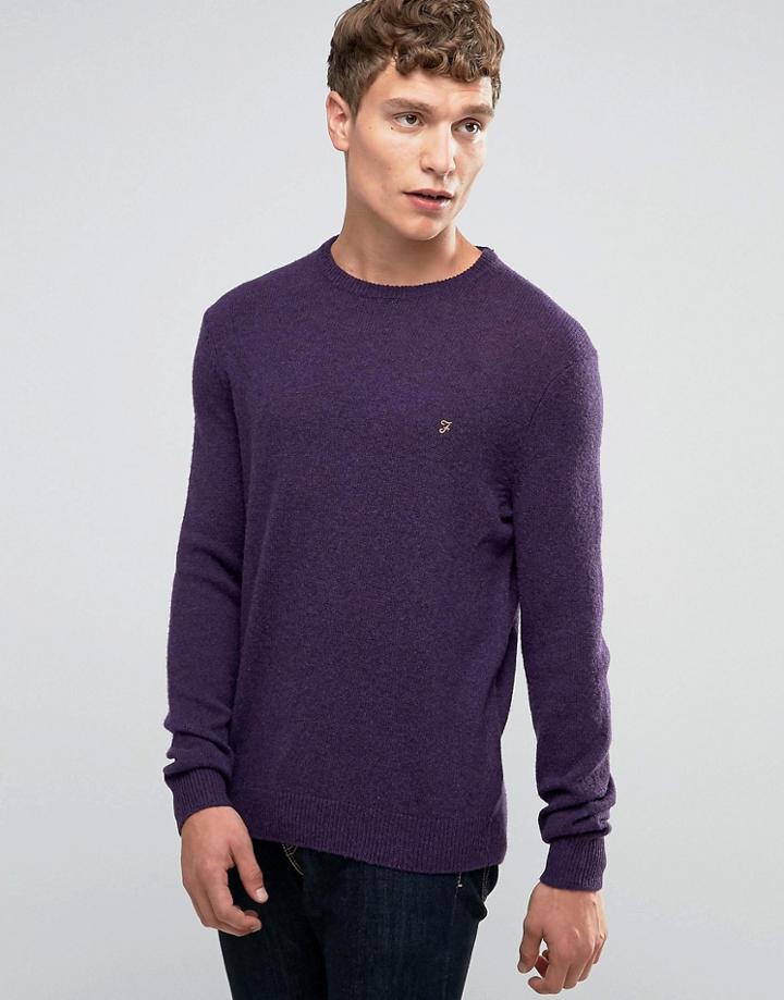 Farah Sweater In Lambswool - Purple