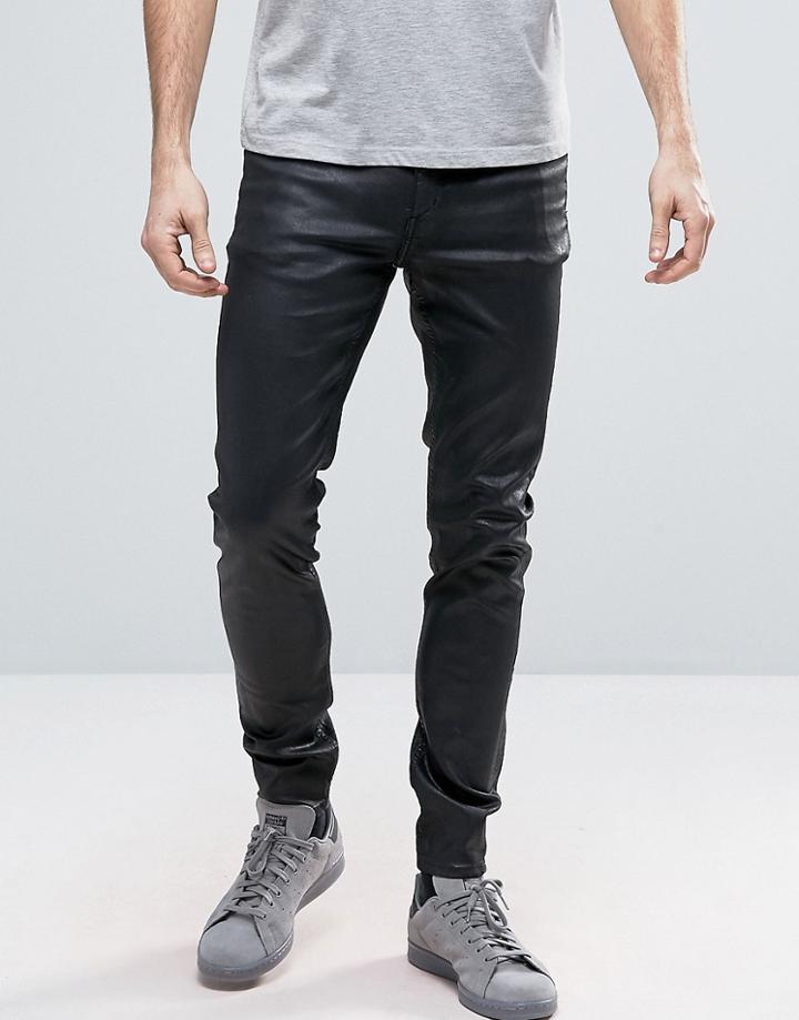 Cheap Monday Him Spray Jean Coated Black Shine - Black