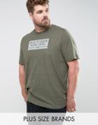 Tommy Hilfiger Plus Box Logo T-shirt Regular Fit In Green Marl - Green