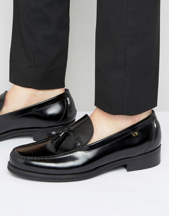 Farah Strutt Tassel Loafers - Black