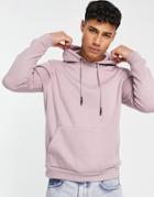 Brave Soul Crew Neck Hoodie In Lavender-purple