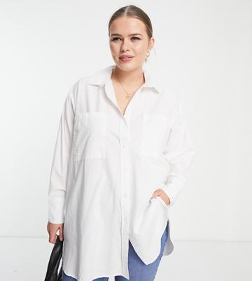 Yours Oversized Shirt In White