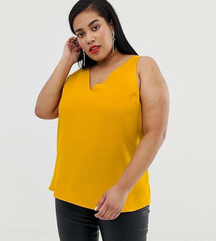 River Island Plus Cami Top In Orange - Orange