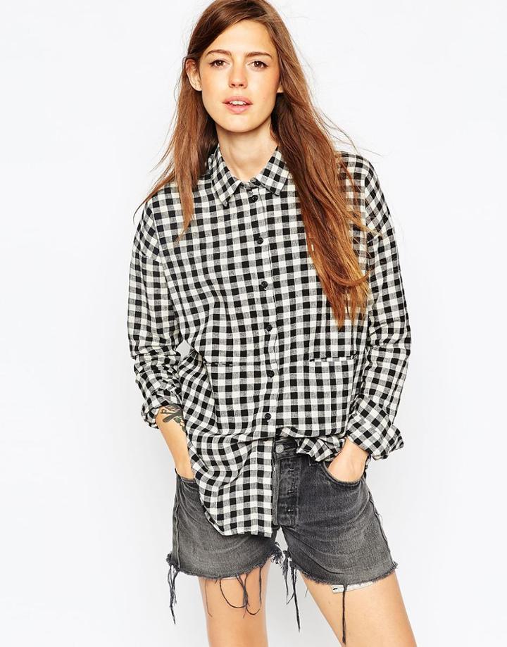 Asos Gingham Check Shirt - Mono