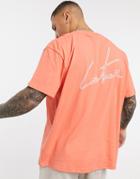 The Couture Club Outline Relaxed T-shirt In Coral-pink