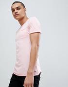 Jack & Jones Originals Pocket T-shirt With Oil Wash - Pink