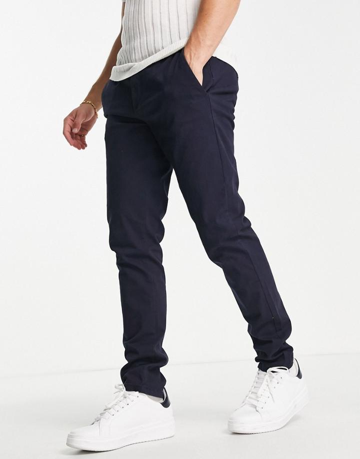 Gianni Feraud Elasticized Waist Smart Pants In Navy