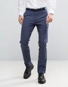 Ted Baker Chino In Mini Check - Navy