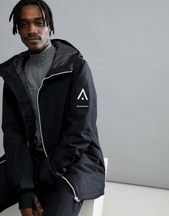 Wear Color Stride Snow Jacket In Black - Black