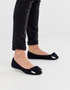 Ted Baker Antheia Bow Detail Ballet Flats-black