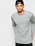Jack & Jones Sweatshirt With Hem Detail - Light Gray Melange