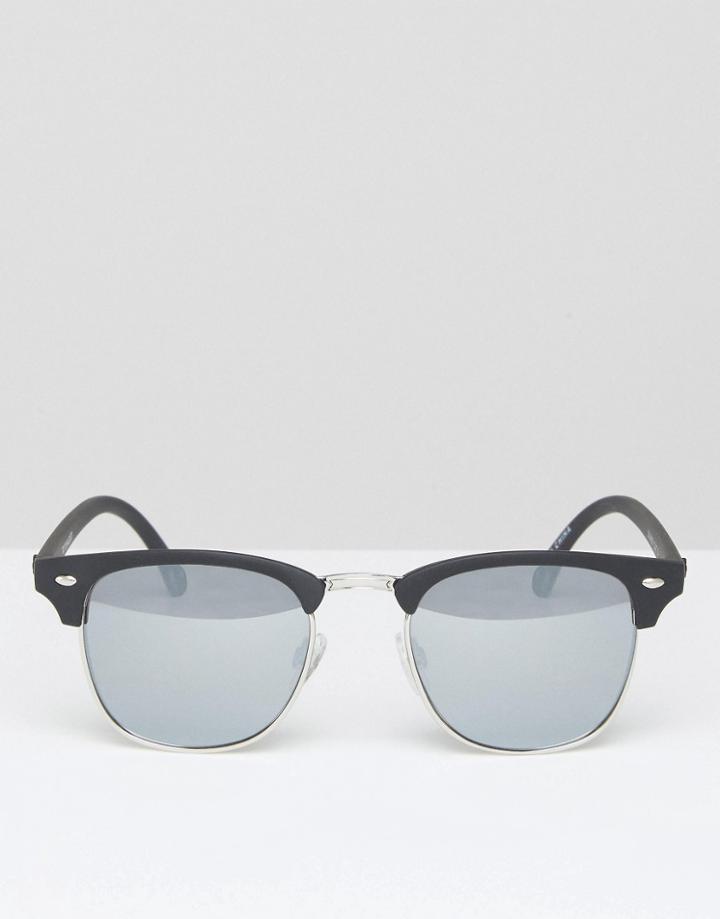 Toyshades Half Frame Sunglasses With Mirror Lens