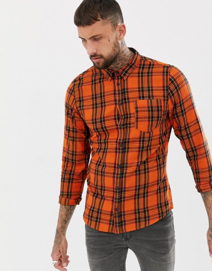 Blend Lumber Checked Shirt - Orange