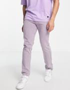 Liquor N Poker Straight Leg Jeans In Washed Purple Denim - Part Of A Set-gray