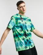 Puma Mercedes Tie Dye T-shirt In Green-multi