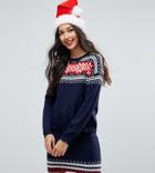 Asos Tall Holidays Co-ord Sweater In Fairisle - Multi