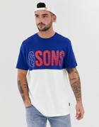 Only & Sons Logo Color Block T-shirt In White