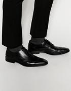 Dune Leather Wing Tip Brogues - Black