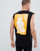 Hnr Ldn Back Print Sleeveless T-shirt Tank - Black