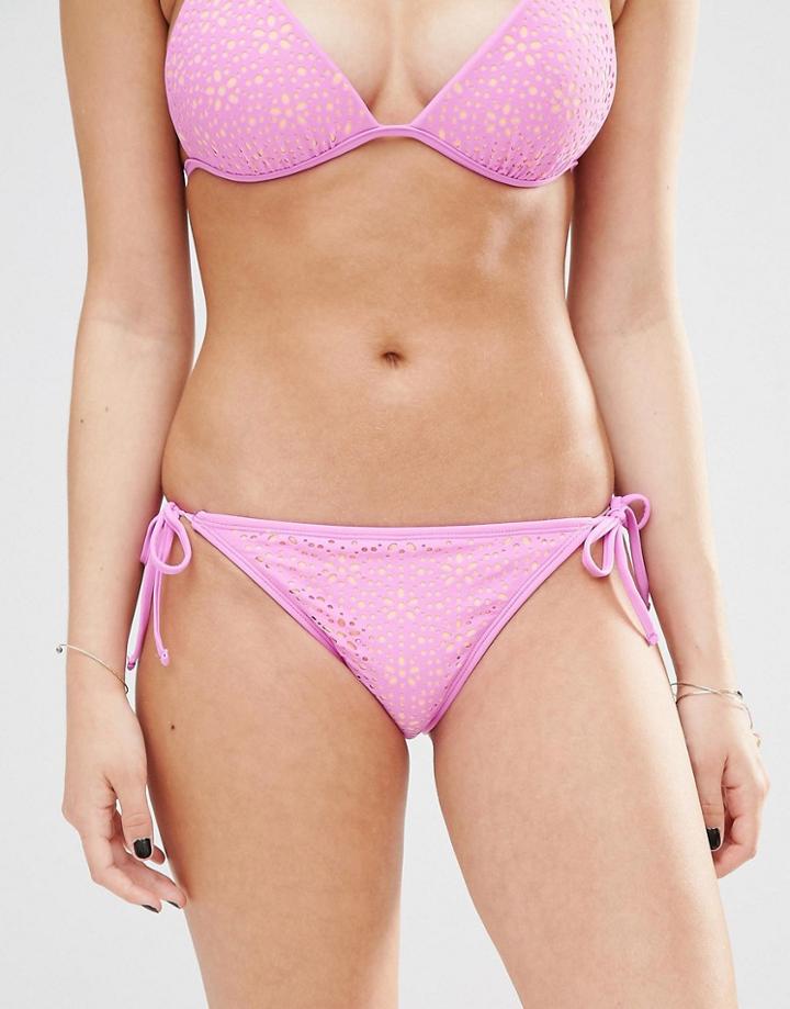 Hot Water Laser Cut Bikini Bottoms - Vivid Lilac