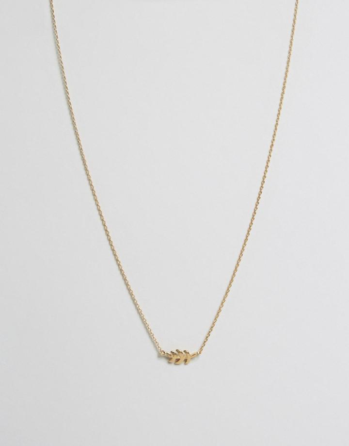 Orelia Leaf Necklace - Gold