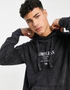 New Look Hoodie With Limitless Print In Washed Black - Part Of A Set