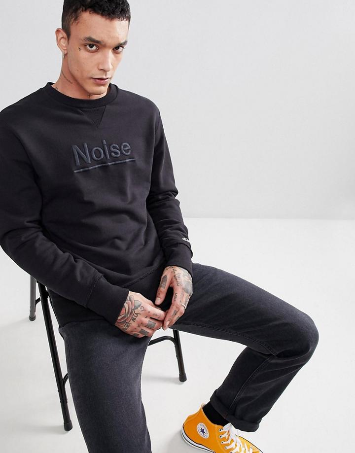 Champion X Wood Wood Noise Sweatshirt In Black - Black